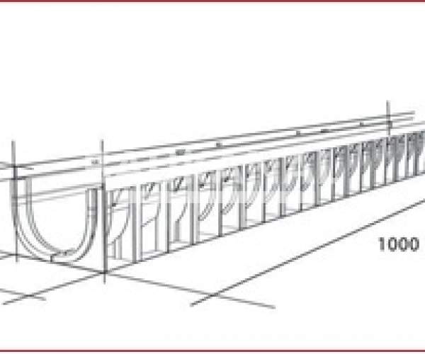 Element de rigola cu gratar din otel zincat (Slot 8 mm) Magazin Baukanal